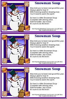 Pin upon Vacations, Birthdays, and Get-togethers image regarding Snowman Soup Free Printable called Pin upon Vacations, Birthdays, and Functions